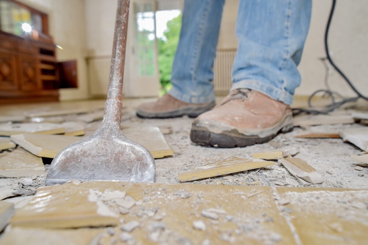 How to Remove Commercial Tile from Concrete Floor